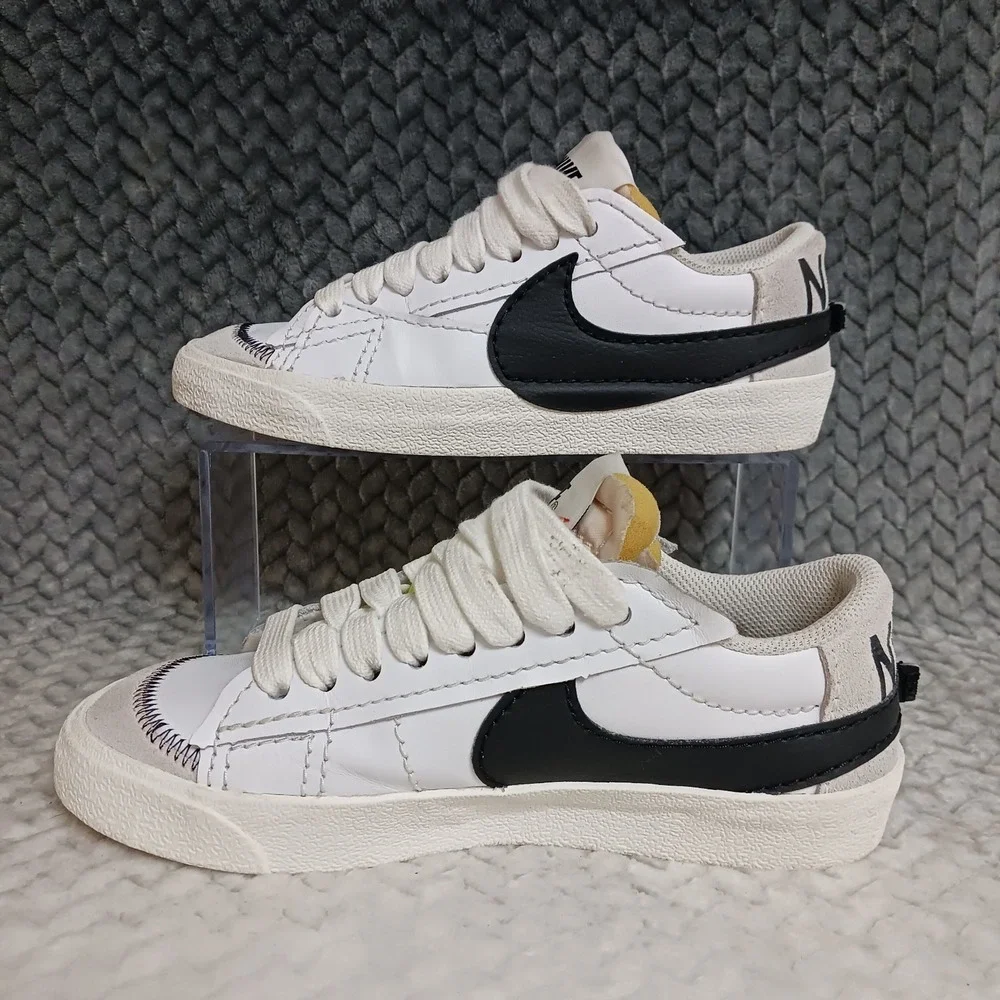 Nike Blazer Low 77 Jumbo White Black Sail Women's Sneakers Shoes Size 6